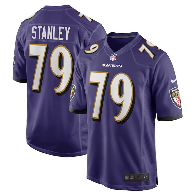 mens nike ronnie stanley purple baltimore ravens game jersey